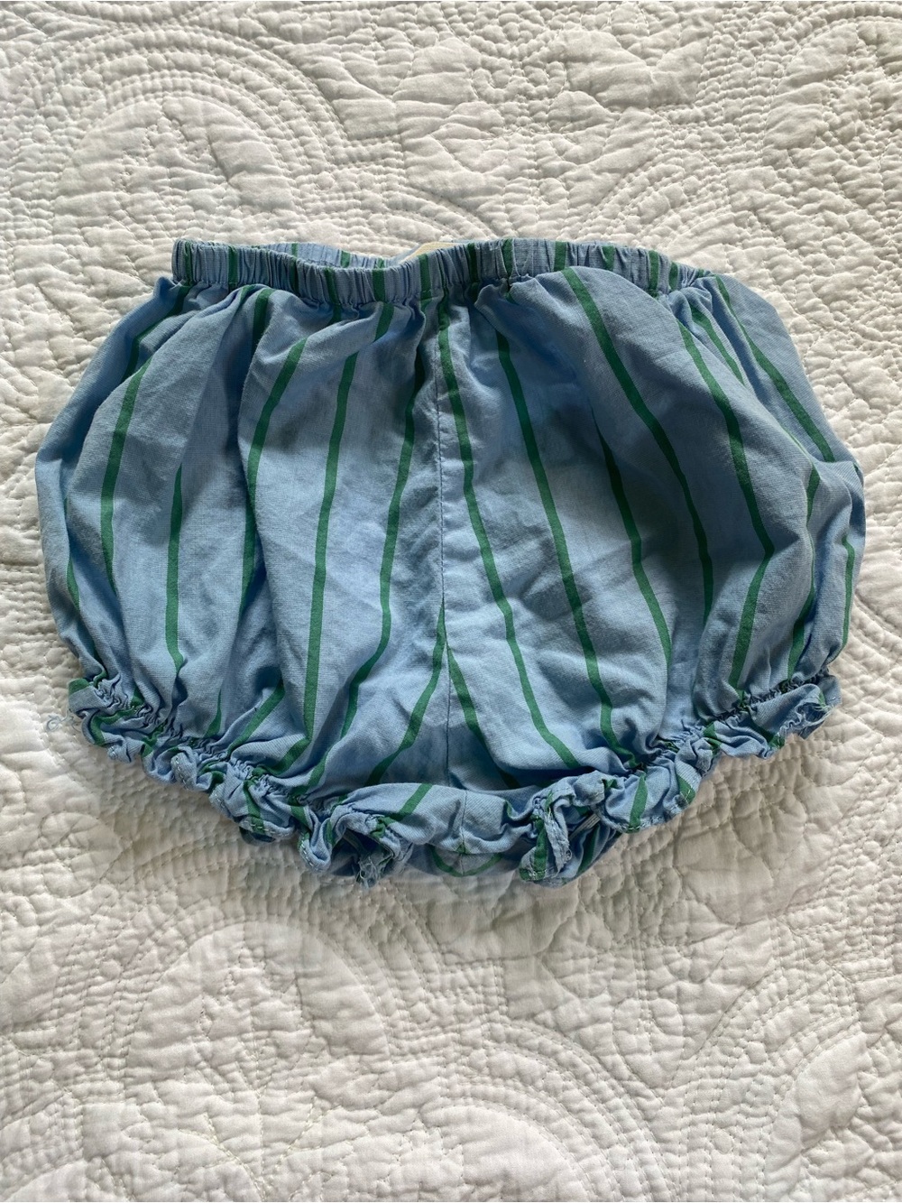 Hannah Kate Girls Blue & Green Striped Bloomers